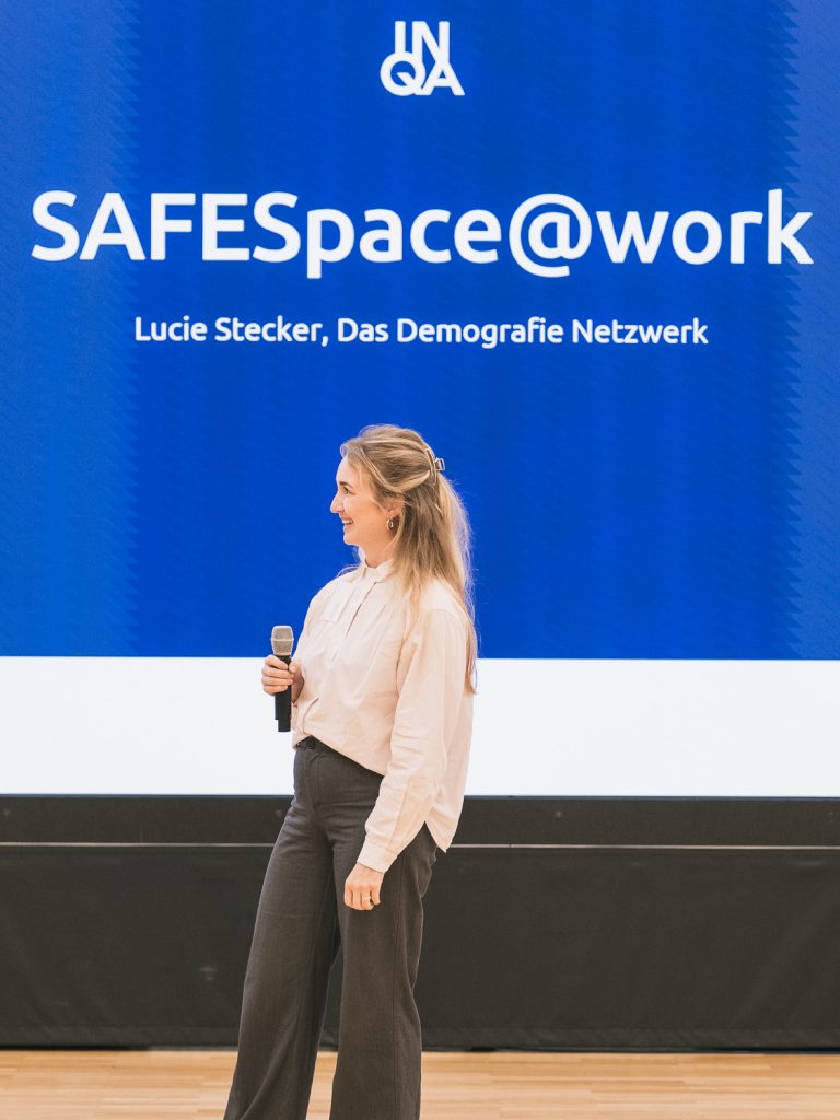 Lucie Stecker präsentiert Projekt SafeSpace@Work